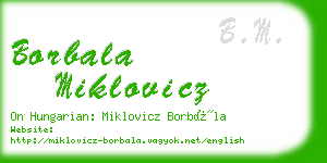 borbala miklovicz business card